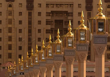 Lanternas da Mesquita Al Nabawi Arabia Saudita