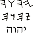Tetragrama YHVH - Hebrew Antigo